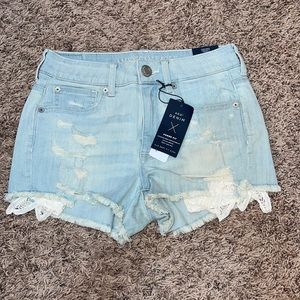 American Eagle Hi-Rise Shortie Shorts
